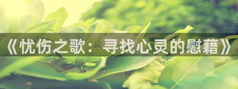 西瓜影院在线观看免费：《忧伤之歌：寻找心灵的慰藉》